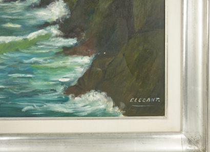CLERDANT (unidentified). Oil painting depicting...