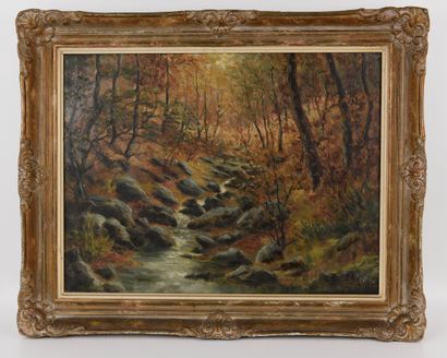 DEJONG .in 26015-5. Oil on canvas. Autumn...