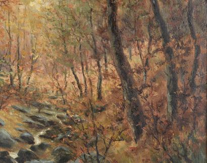 DEJONG .in 26015-5. Oil on canvas. Autumn...