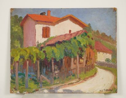 GAUDET Raymond (1899-1967). Oil on cardboard.
The...
