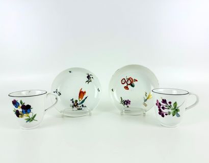 MEISSEN. Fin XVIIIè. Inv: 26016-45.
Deux...