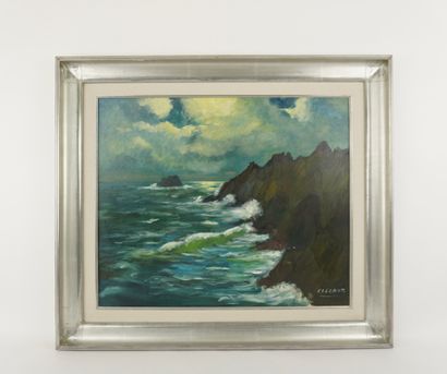 CLERDANT (unidentified). Oil painting depicting...