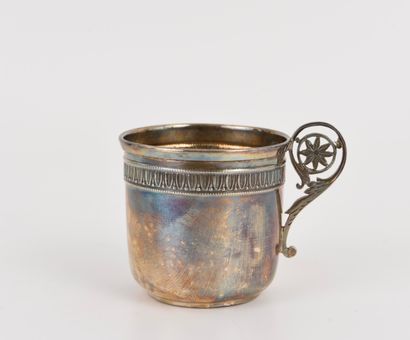 Silver cup and saucer. 26016 - 5.
Christening...