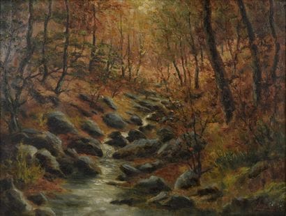 DEJONG .in 26015-5. Oil on canvas. Autumn...