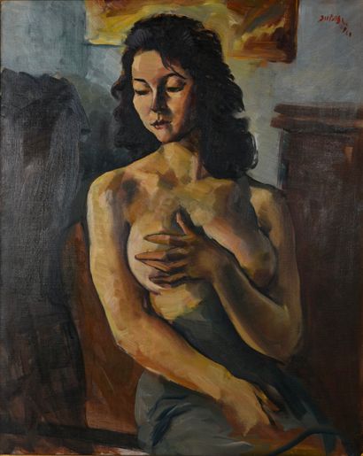 DUPAGNE Adrien (1980-1889). Inv 20. Oil on...