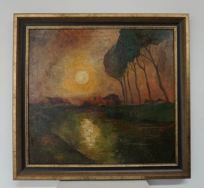 DE BEER Franz. Inv. N° 26 V 26007.
Oil painting...