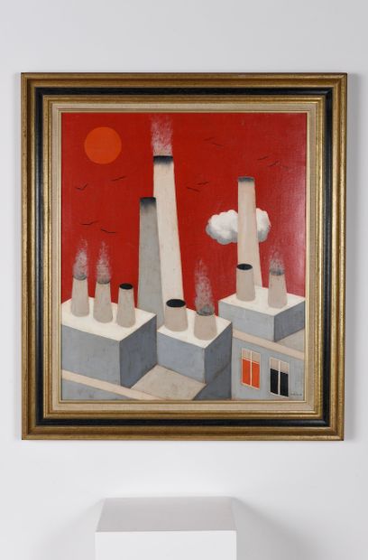 Jean OOSTERLYNCK (1915-1996). Inv 19. Oil...
