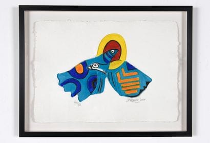 CORNEILLE. N°inv: 26011.
Deux oiseaux bleus...