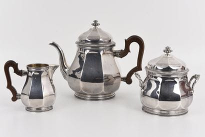 ARGENT. Service à café en argent. Inv 26016-6.
Composé...