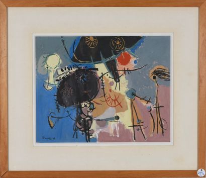 CORNEILLE (1922-2010). N°Inv: 25008-50.
Gouache...