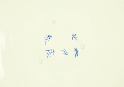 CHINE. XVIIIe ou début XIXe. Grand plat en...