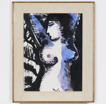 Chantal MASKENS (1952). Inv 11. Watercolor...
