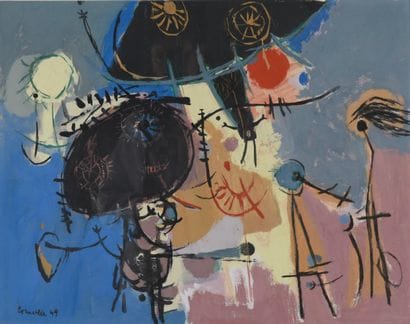 CORNEILLE (1922-2010). N°Inv: 25008-50.
Gouache...