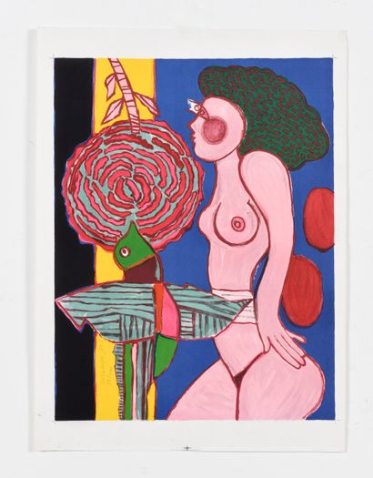 CORNEILLE (1922-2010). N°inv 25008- 28.
Signée...