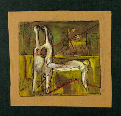 CORNEILLE (1922-2010). N°inv 25008- 32
Signed.
Painting...