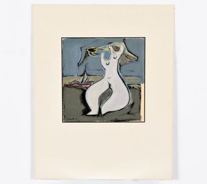 CORNEILLE (1922-2010). N°Inv:,25008-54. 
Signed.
Gouache...