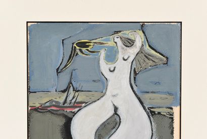 CORNEILLE (1922-2010). N°Inv:,25008-54. 
Signed.
Gouache...