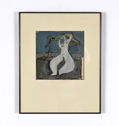 CORNEILLE (1922-2010). N°Inv:,25008-54. 
Signed.
Gouache...