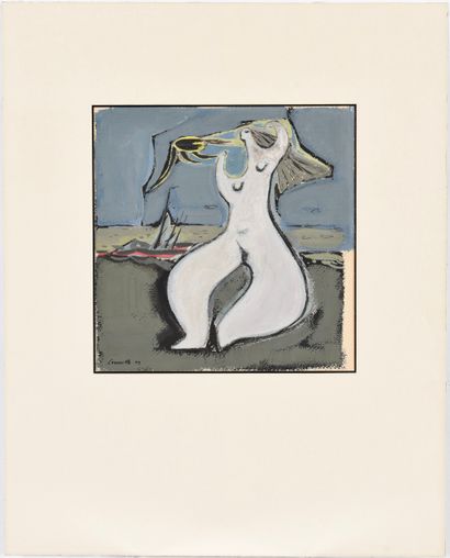 CORNEILLE (1922-2010). N°Inv:,25008-54. 
Signed.
Gouache...