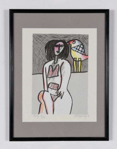 CORNEILLE (1922-2010). N°inv: 25008-83.
Signée.
Sérigraphie...