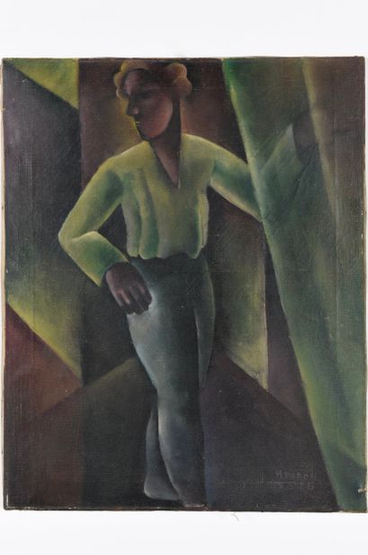 Hubert DUBOIS. Oil on canvas 
Signed and...