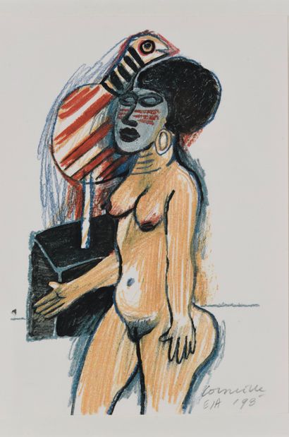 CORNEILLE (1922-2010). Inv: 85.
Signée et...