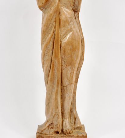 DEGROOTE Léo. Sculpture en bois. Muse se...