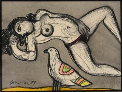 CORNEILLE (1922-2010). N°inv: 25008-09.
Watercolor...