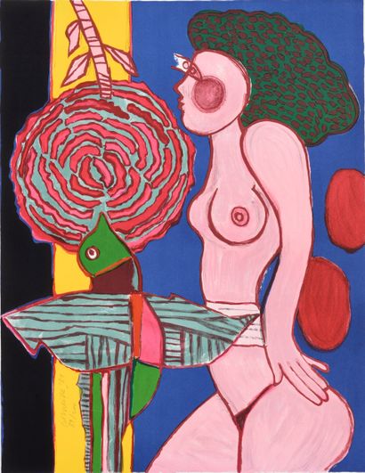 CORNEILLE (1922-2010). N°inv 25008- 28.
Signée...