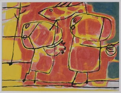 CORNEILLE (1922–2010). Inv. No. 25008-43.
Watercolor...