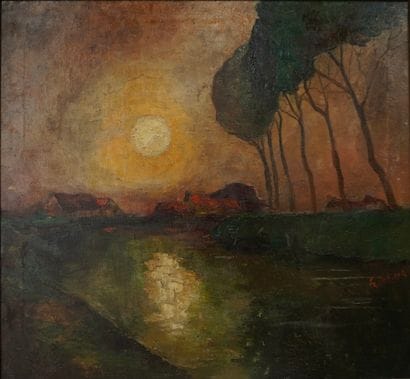 DE BEER Franz. Inv. N° 26 V 26007.
Oil painting...