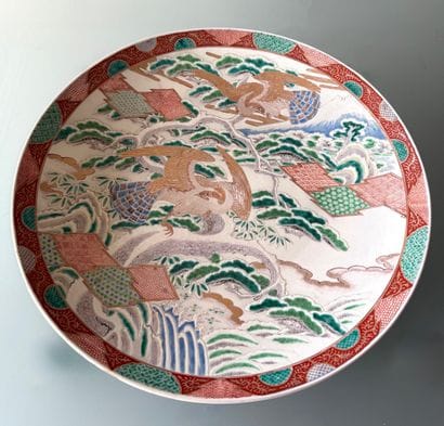CHINE. XVIIIe ou début XIXe. Grand plat en...