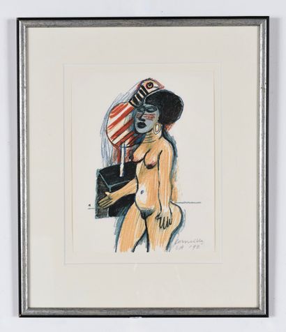 CORNEILLE (1922-2010). Inv: 85.
Signée et...