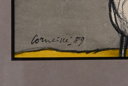 CORNEILLE (1922-2010). N°inv: 25008-09.
Watercolor...