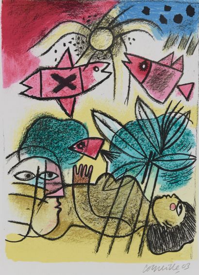 CORNEILLE (1922-2010). N°inv: 25008-20.
Signé...