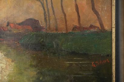 DE BEER Franz. Inv. N° 26 V 26007.
Oil painting...