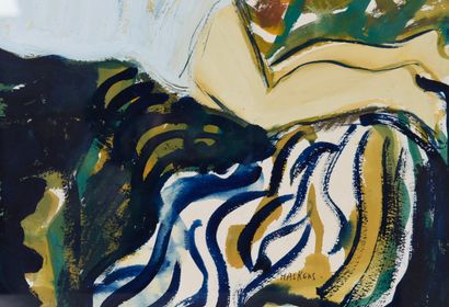 Chantal MASKENS (1952). Inv 6. Gouache on...