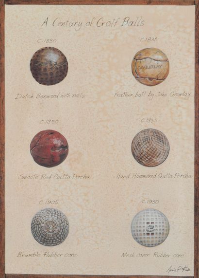 Lot of 2 engravings concerning golf. Inv...