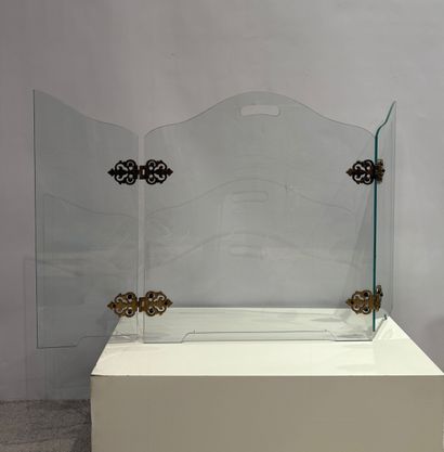 Glass firewall.
In the spirit of Adnet. Circa...