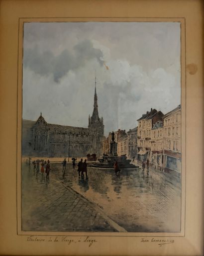 Georges COMHAIRE (1909-2000) Inv: 26016-56.
Gouache...