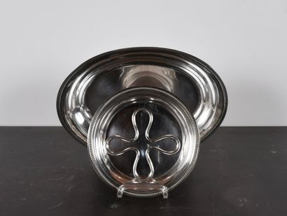 CRISTOFLE. Bottle coaster in silver-plated...