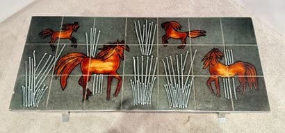 1960s-1970s. Coffee table.
Chrome-plated...