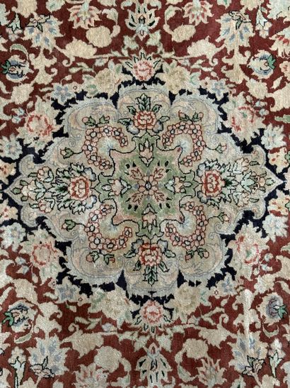 PERSIA. Silk carpet. N° 25024-17. 
Rectangular...