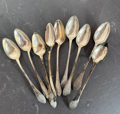 SILVER. Series of small spoons. N° 26016-67.
Twelve...