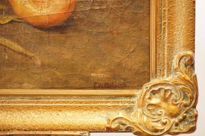Oil on canvas circa 1920 depicting a still...