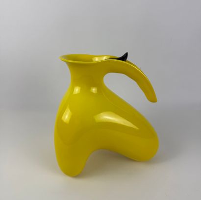 OLE JENSEN. Yellow ceramic pot or teapot,...