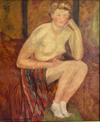AERENS Robert (1883-1969).
Female nude.
Signed...