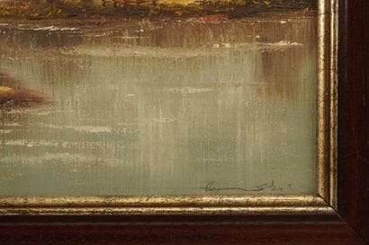 Oil on canvas. To be identified. Signed....