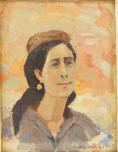 DE LINCE Marcel (1885-1958). Small portrait...