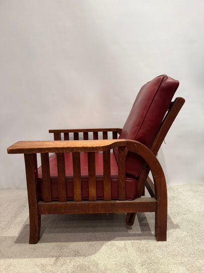 Art-nouveau. Morisse armchair.
In oak with...